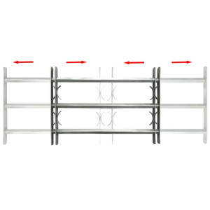 Grilaj De Siguranță Pentru Ferestre Cu 3 Bare Transversale 1000-1500Mm