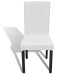 Huse De Scaun Elastice Drepte, 6 Buc., Alb