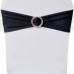 Fundă Elastică Decorativă Scaun, Cataramă Diamante, Negru, 25 Buc.