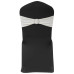 Fundă Elastică Decorativă Scaun, Cataramă Diamante, Crem, 25 Buc.