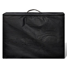 Masă De Masaj Pliabilă, 3 Zone, Negru, Cadru Din Lemn