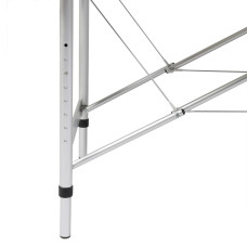 Masă De Masaj Pliabilă, 2 Zone, Negru, Cadru Din Aluminiu