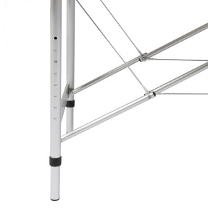 Masă De Masaj Pliabilă, 2 Zone, Negru, Cadru Din Aluminiu