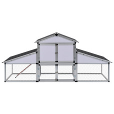 41323  Coteț De Găini Cu Zonă De Mișcare Și Repaus Aluminiu