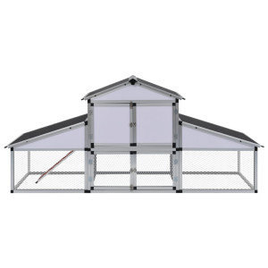 41323  Coteț De Găini Cu Zonă De Mișcare Și Repaus Aluminiu