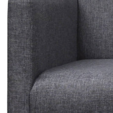 Bancă Cu Perne Căptușite, Textil, Lemn De Hevea, Gri Închis