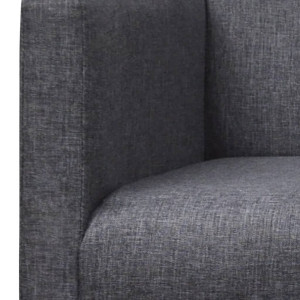 Bancă Cu Perne Căptușite, Textil, Lemn De Hevea, Gri Închis