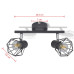 Aplice Perete Cadru Sârmă, Stil Industrial, Negru, 2 Becuri Led