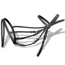 Căpăstru De Piele Cu Frâu Și Zăbală, Negru Căpăstru De Piele Cu Frâu Și Zăbală, Negru