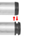 242136 4 Height Adjustable Table Legs Brushed Nickel 710 Mm