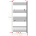 Radiator Port-Prosop Încălzire Centrală Baie, Drept, Gri, 600X1160 Mm