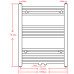 Radiator Port-Prosop Încălzire Centrală Baie Drept Negru 600 X 764 Mm