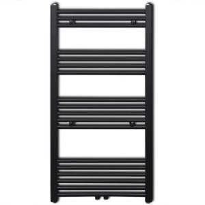 Radiator Port-Prosop Încălzire Centrală Baie Drept, Negru, 600X1160 Mm
