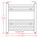 Radiator Port-Prosop Încălzire Centrală Baie, Curbat, Negru 480X480 Mm