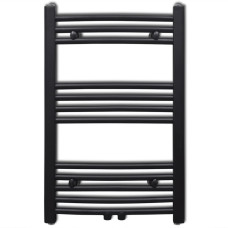 Radiator Port-Prosop Încălzire Baie, Curbat, Negru, 500 X 764 Mm