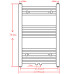 Radiator Port-Prosop Încălzire Baie, Curbat, Negru, 500 X 764 Mm