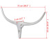 Decorațiune Pentru Perete Tip Cap De Taur, Aluminiu, 72 Cm, Argintiu