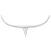Decorațiune Pentru Perete Tip Cap De Taur, Aluminiu, 96 Cm, Argintiu