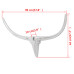 Decorațiune Pentru Perete Tip Cap De Taur, Aluminiu, 96 Cm, Argintiu