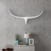 Decorațiune Pentru Perete Tip Cap De Taur, Aluminiu, 96 Cm, Argintiu