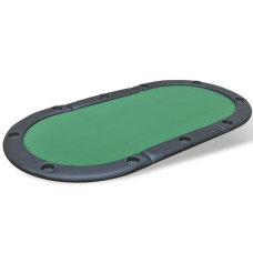 Blat De Masă De Poker Pentru 10 Jucători, Pliabil, Verde