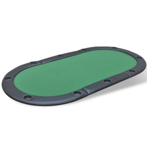 Blat De Masă De Poker Pentru 10 Jucători, Pliabil, Verde