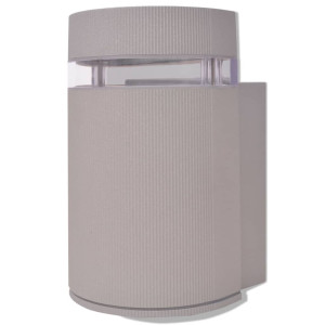 Aplică Semi-Cilindrică De Perete Pentru Exterior, Gri , Aluminiu