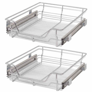 Coșuri Din Sârmă Retractabile, 2 Buc., Argintiu, 500 Mm