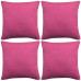 Huse De Pernă Cu Aspect De Pânză, 40 X 40 Cm, Roz, 4 Buc.