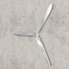 Decorațiune De Perete Elice Din Aluminiu, Argintiu, 70 Cm
