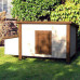 @Pet Coteț De Pui De Exterior, Alb Și Maro, 136X74,5X75 Cm, Lemn