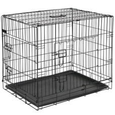 @Pet Cușcă Transport Câini, Negru, 63X44X50,5 Cm, Metal, 15001