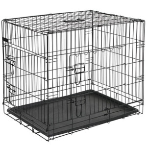 @Pet Cușcă Transport Câini, Negru, 92,5X57,5X64 Cm, Metal, 15003