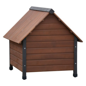@Pet Cușcă De Câine Cu Clapete De Plastic Rustique Maro 76X76X72Cm