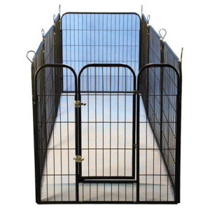 @Pet Țarc Modular Pentru Căței, Negru, 79X81Cm