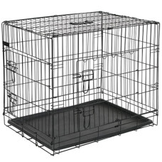 @Pet Cușcă Transport Câini, Negru, 50,8X30,5X35,5 Cm, Metal 15006