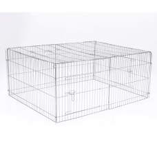 @Pet Cușcă Pentru Animale De Companie „Castel” 144X112X60 Cm Metal