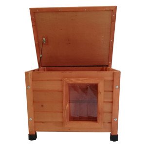 @Pet Casă De Pisici De Exterior Xl, Maro, 68,5X54X51,5 Cm, Lemn