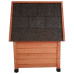 @Pet Casă De Pisici De Exterior Xl, Maro, 68,5X54X51,5 Cm, Lemn