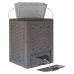 Compostor De Grădină, Maro, 60X60X83 Cm, 300 L Plastic Ratan