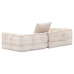 Canapea Puf Modulară Cu 2 Locuri, Bej, Material Textil
