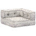 Canapea Puf Modulară Cu 2 Locuri, Gri Deschis, Material Textil