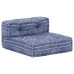 Canapea Puf Modulară Cu 3 Locuri, Indigo, Material Textil