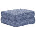 Canapea Puf Modulară Cu 3 Locuri, Indigo, Material Textil