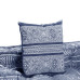 Canapea Puf Modulară Cu 2 Locuri, Indigo, Material Textil