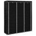 Dulap Cu Bare Și Compartimente, Negru, 150X45X175 Cm