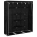 Dulap Cu Bare Și Compartimente, Negru, 150X45X175 Cm