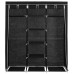 Dulap Cu Bare Și Compartimente, Negru, 150X45X175 Cm
