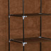 Dulap Cu Bare Și Compartimente, Maro, 150X45X175 Cm, Textil