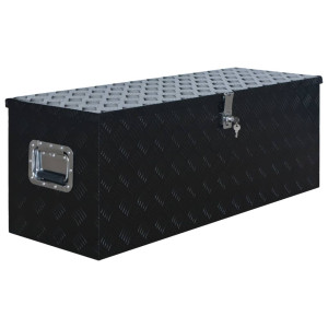 Ladă Din Aluminiu, Negru, 1085 X 370 X 400 Mm